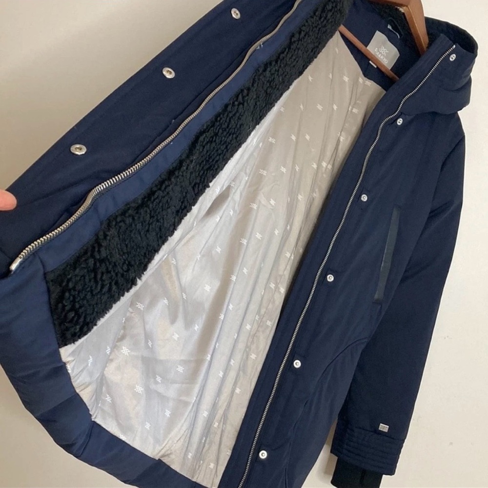 Soia & Kyo Women's Navy Puffer Coat - Picture 9 of 15
